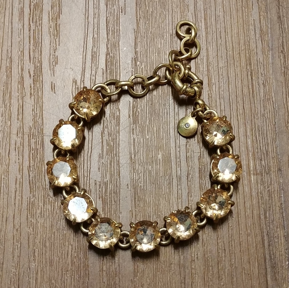 SOLD J.Crew champagne crystal bracelet - Picture 2 of 7
